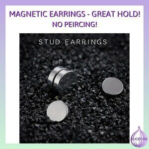 1 PAIR MAGNETIC NON PIERCED EARRINGS UNISEX